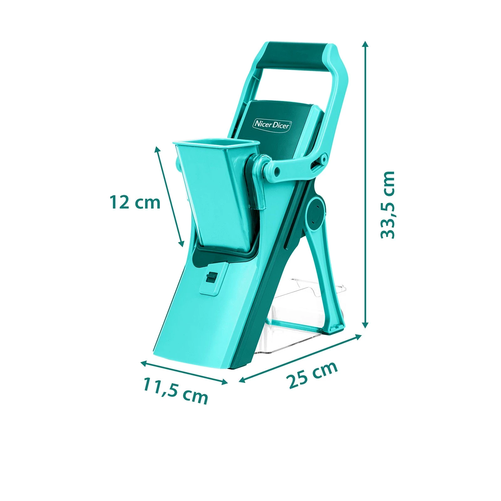 Genius Gemüsehobel Nicer Dicer Mando Gemüseschneider 12-tlg., Mandoline verstellbar