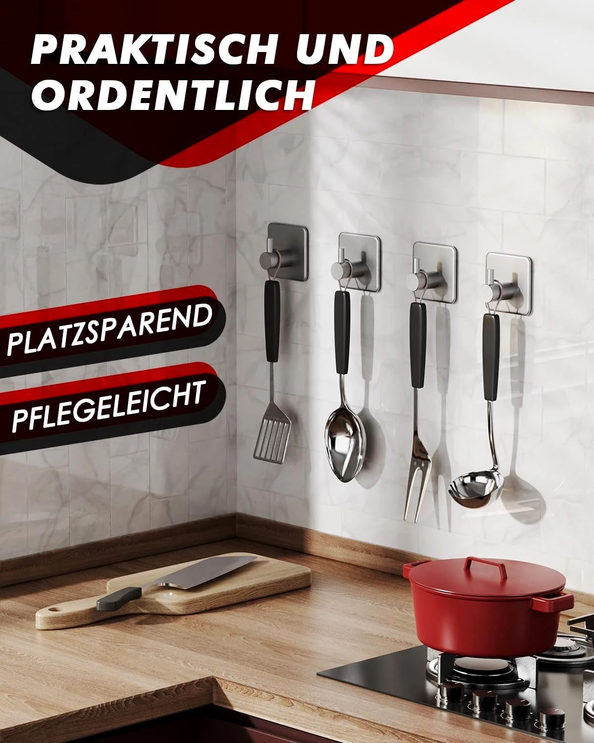 Refined Living Handtuchhaken Handtuchhalter ohne Bohren,5er/10er Set,Handtuchhaken Bad Edelstahl