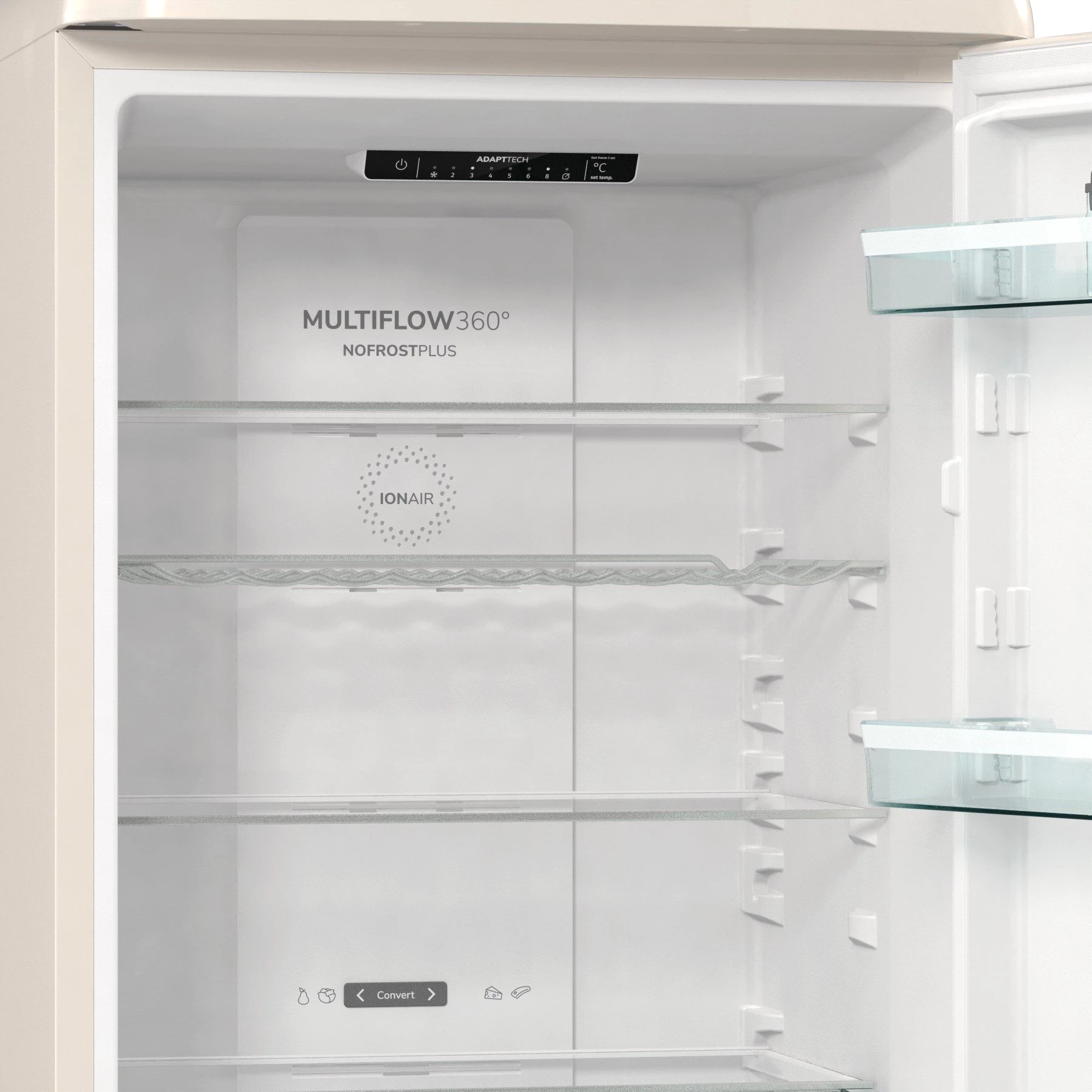 GORENJE Kühl-/Gefrierkombination Retro Design ONRK619DC, 194 cm hoch, 60 cm breit
