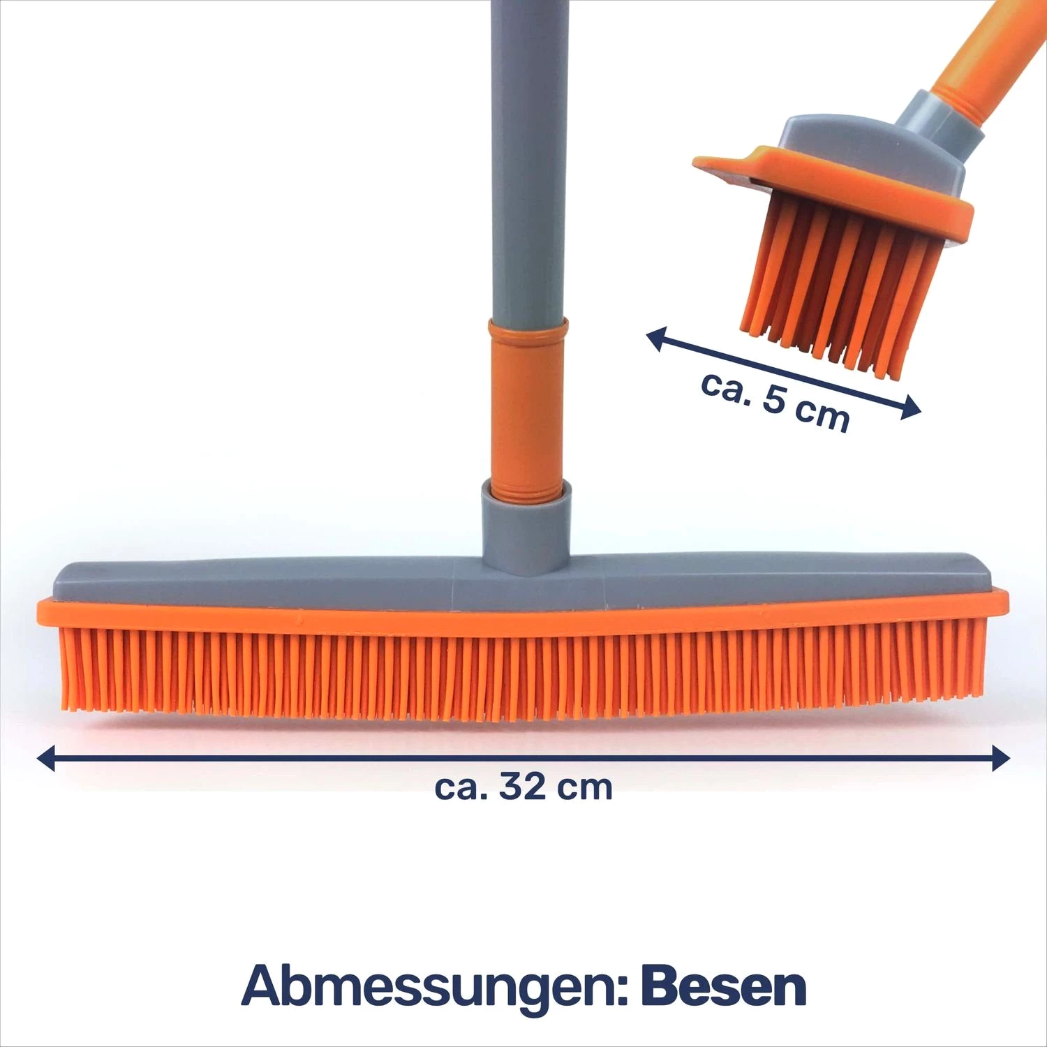 Gravidus Kehrgarnitur 3-teilig - Gummibesen Set mit Handbesen