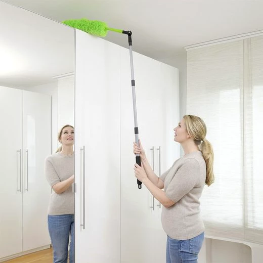 Maximex Staubwedel Mikrofaser mit Teleskopstiel und Knickgelenk, Staubwischer