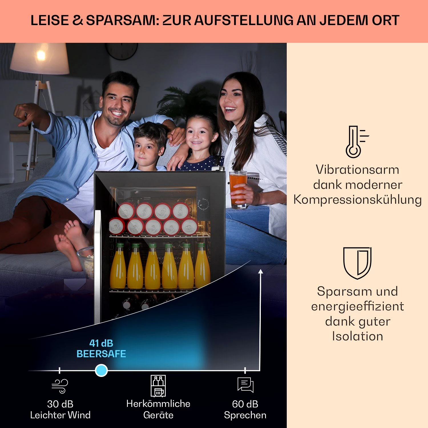 Klarstein Getränkekühlschrank HEA-Beersafe-XXL-OX 10034848A, 83 cm hoch, 47.5 cm breit