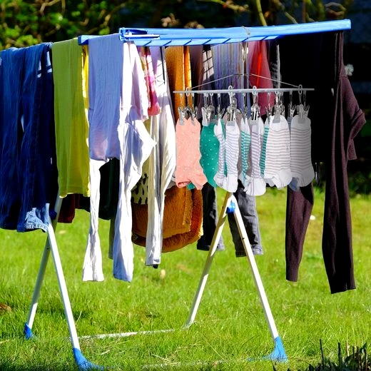 relaxdays Wäschespinne Sockentrockner für Wäscheständer, Grau