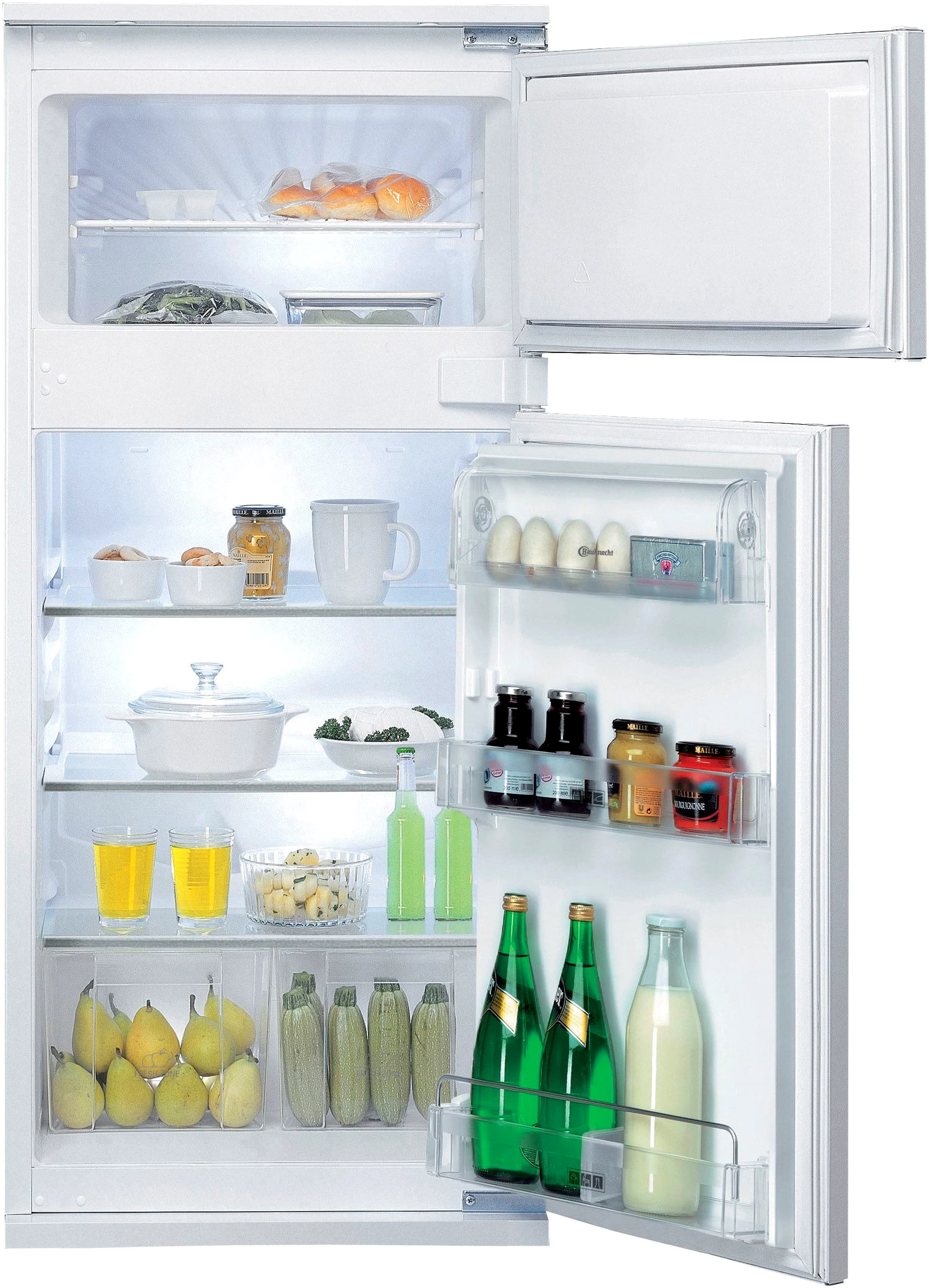 BAUKNECHT Einbaukühlgefrierkombination KDI 12S2, 122 cm hoch, 54 cm breit