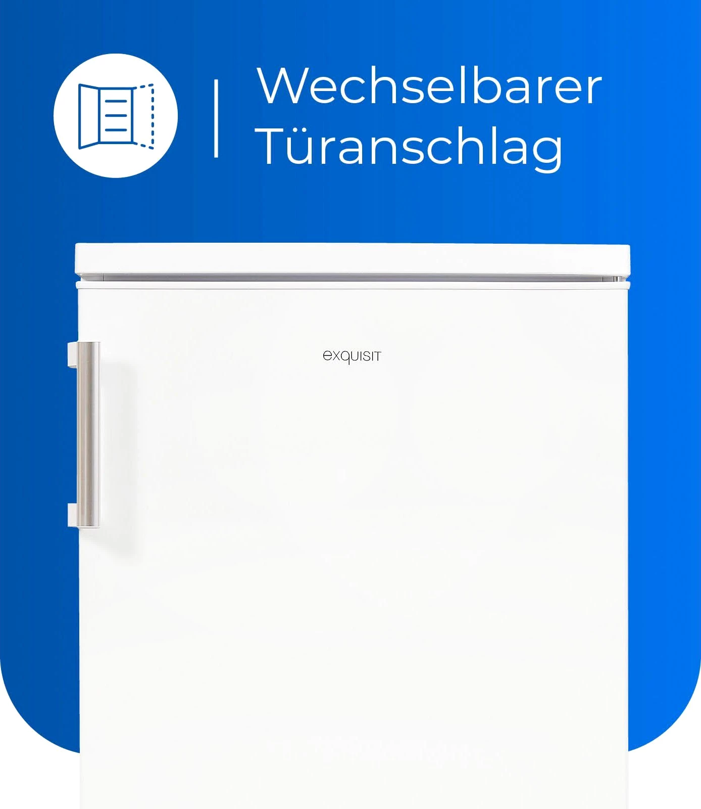 exquisit Kühlschrank KS16-V-H-010D weiss, 85,5 cm hoch, 56 cm breit, Energieeffizienzklasse D