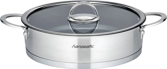 Hanseatic Servierpfanne hanseatic, Edelstahl 18/10, rostfrei, mit Antihaft-Versiegelung