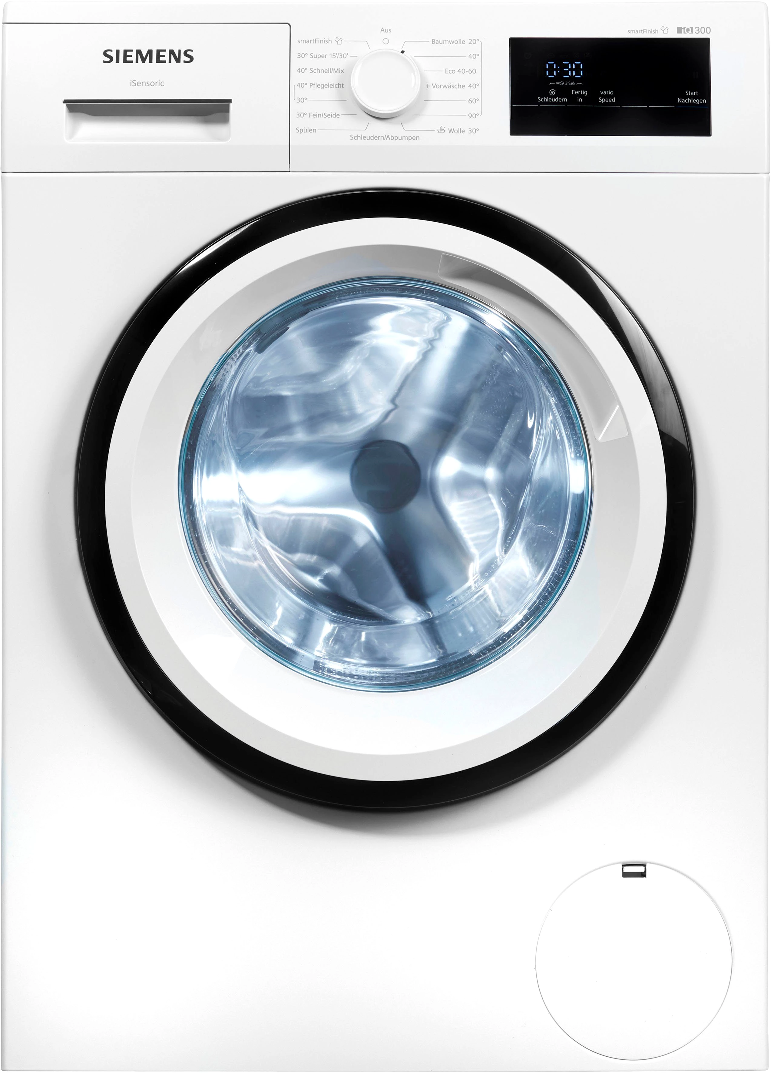 SIEMENS Waschmaschine iQ300 WM14N0A4, 8 kg, 1400 U/min, smartFinish – Bügelhilfe