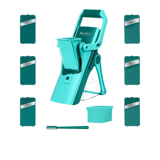 Genius Gemüsehobel Nicer Dicer Mando Gemüseschneider 12-tlg., Mandoline verstellbar