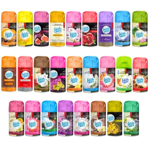 fresh & more Raumduft-Nachfüllflasche Lufterfrischer (250ml, 12-St., 12er Mix Pack)