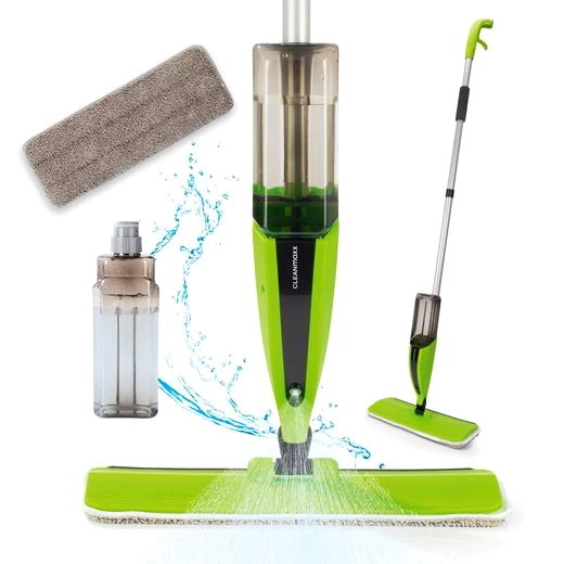 CLEANmaxx Wischmopp, beutellos, mit praktischer Sprühfunktion und großem 420ml Tank